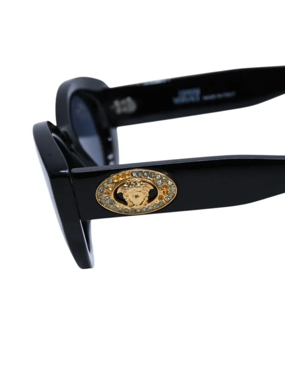 Versace Gianni Sunglasses Eyewear 480 852 Medusa Rhinestone Metal Acetate
